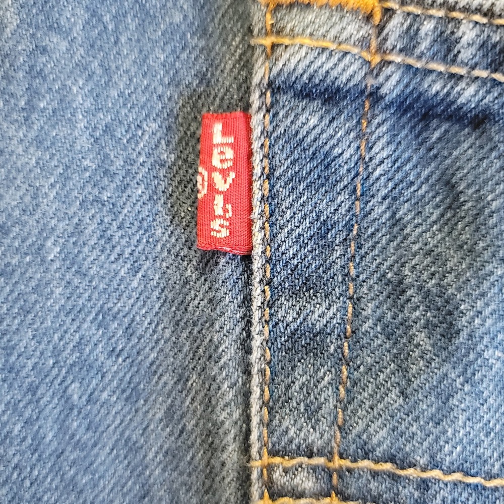 Y2K Levi's 501 Original Fit Mens 35x30 (33x27.5) Blue Jeans Straight Button Fly - Picture 12 of 14